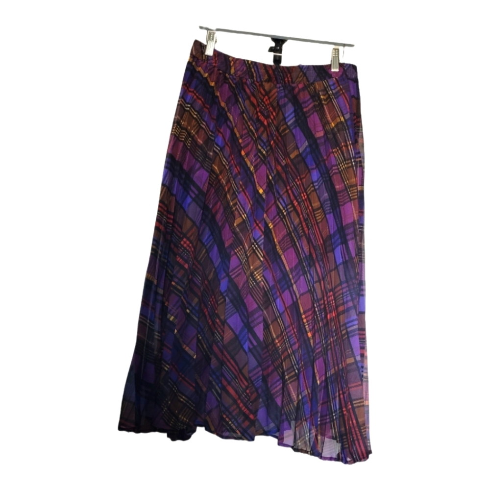 Plaid long skirt